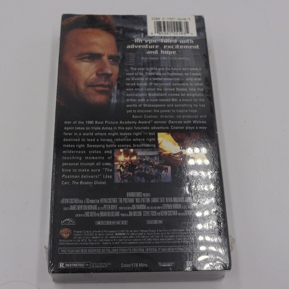 The Postman Kevin Costner Vintage Sealed VHS Tape 90s Movie Collectible - Picture 4 of 4